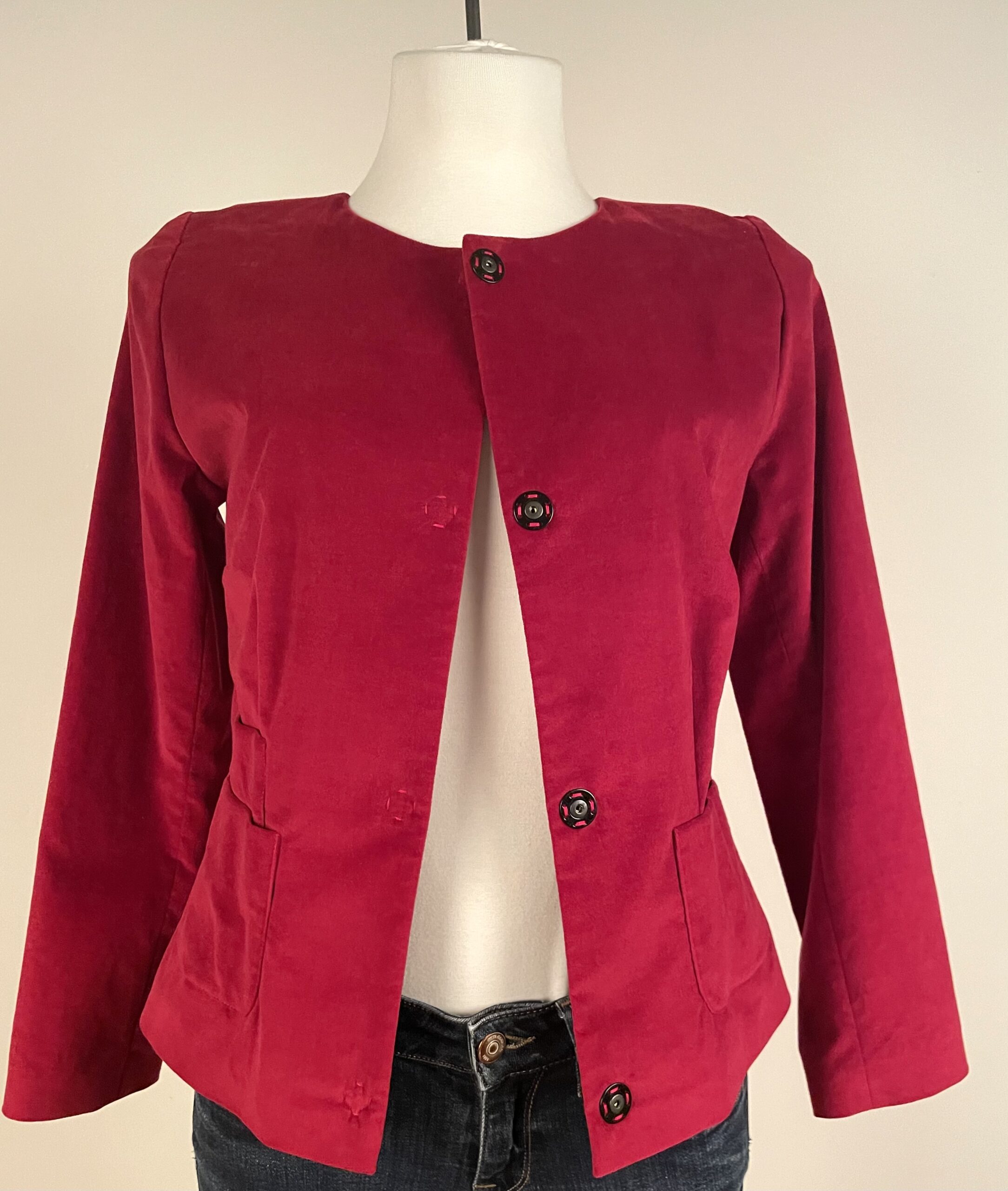chichino cardigan 08 samt rot offen chichino cardigan 08 samt rot offen